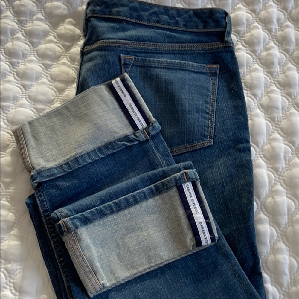 Banana Republic Cropped Jeans with folded cuffs